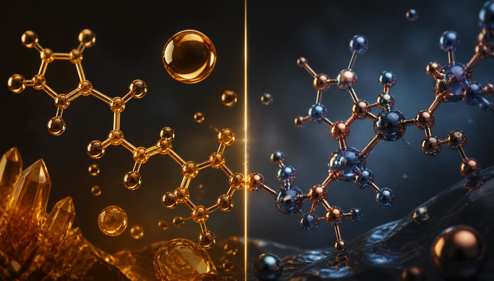 Molécule de rétinol face au peptide de cuivre GHK-Cu, comparatif anti-âge